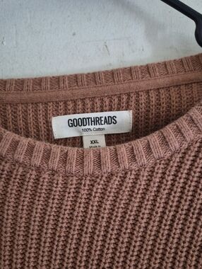 Goodthreads Rose Taupe Cotton Knit Pullover